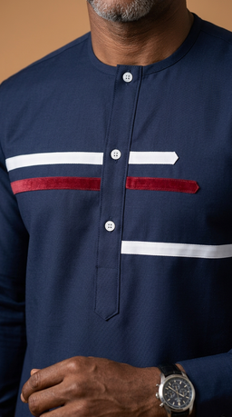 Chemise Africaine  Bleue de nuit M2