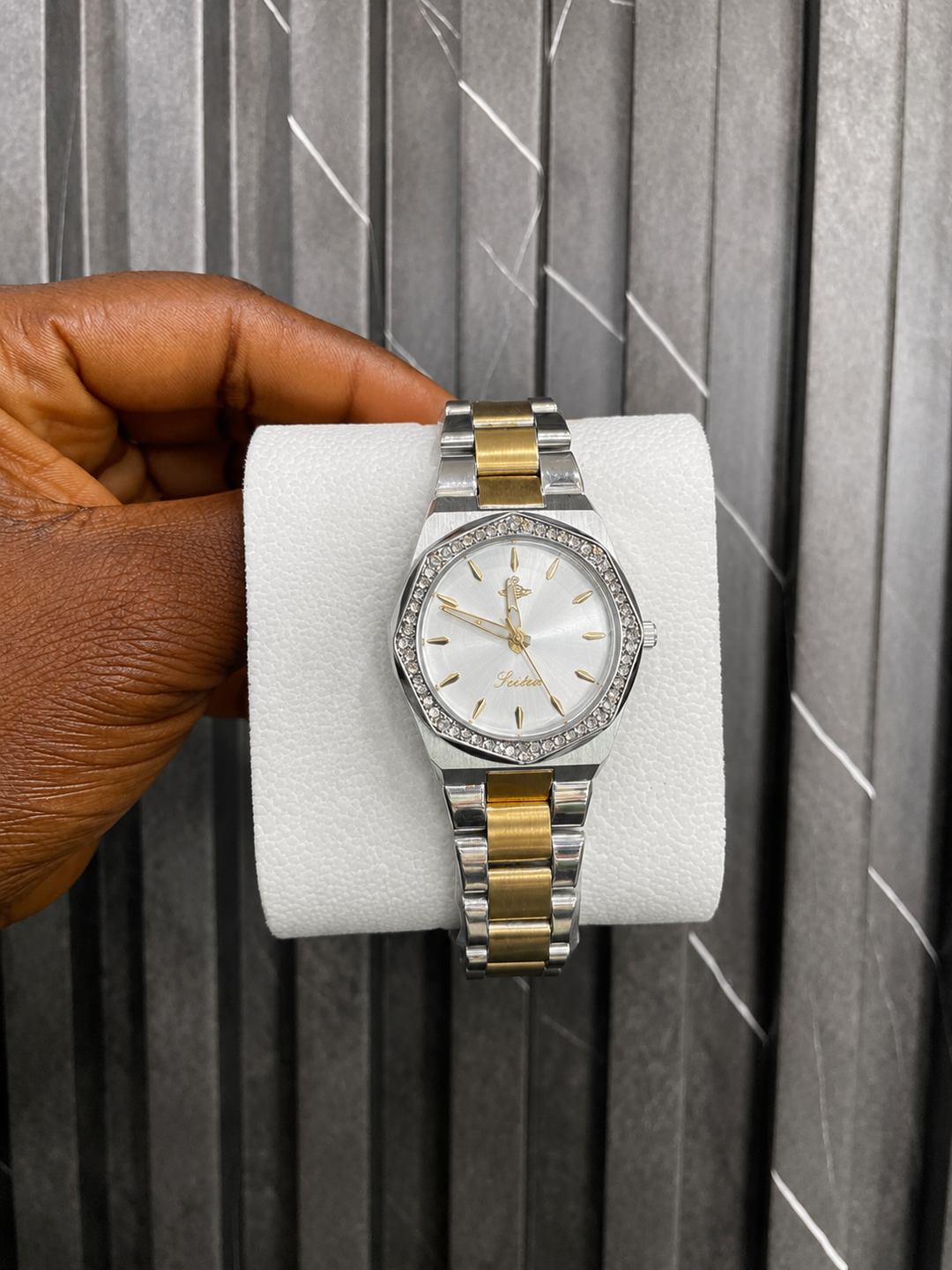 Glitz Two-Tone Roman Numeral Watch