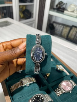 Glitz Silver Dark Dial Watch