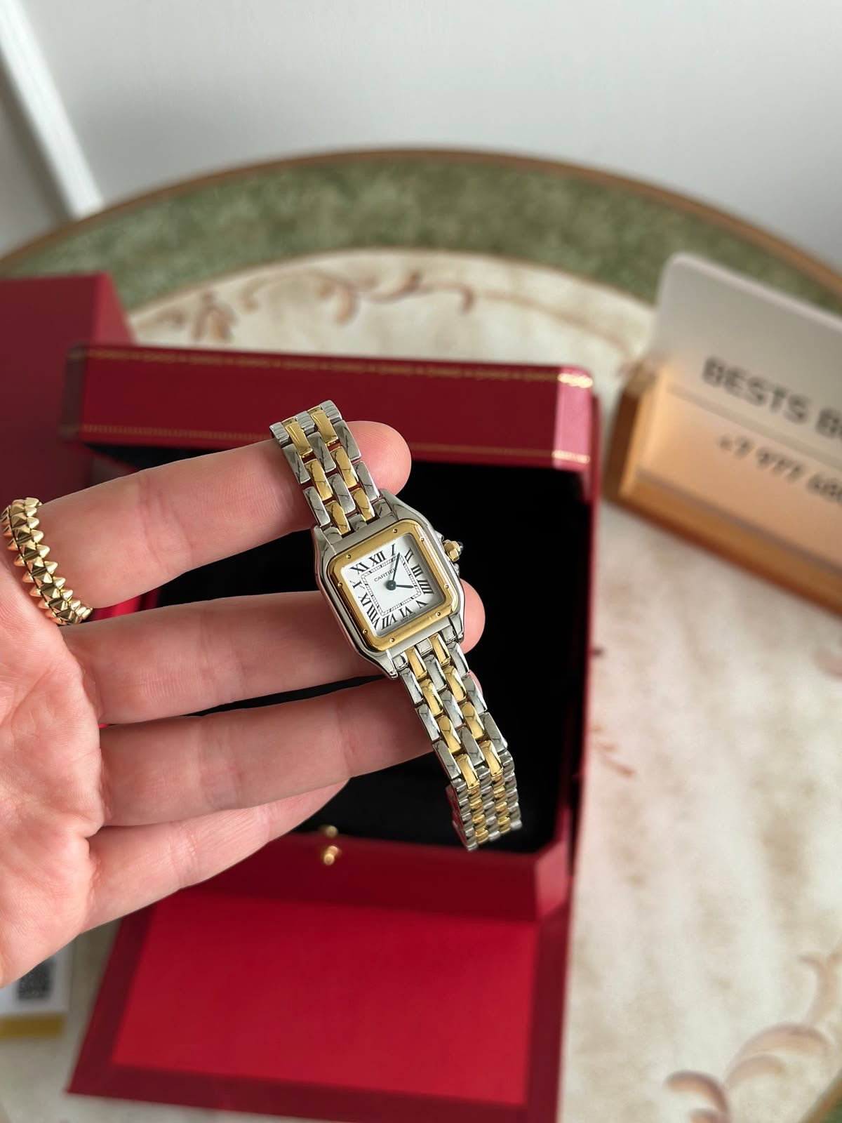 Glitz Two-Tone Rectangular Watch_0