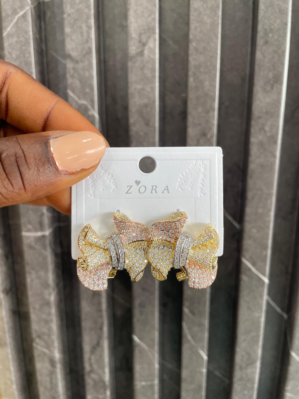 Gold Bow Earrings