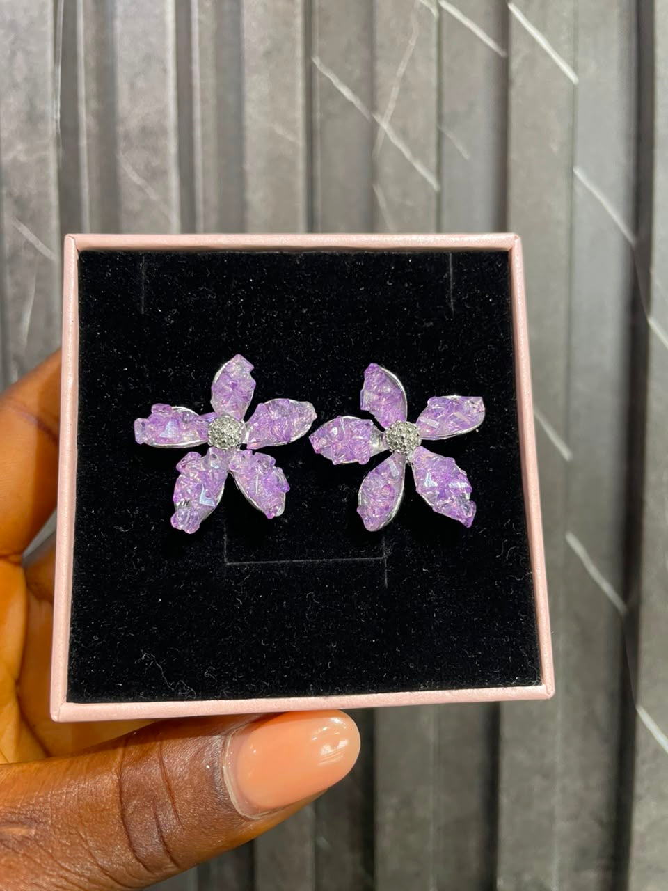 Lavender Flower Earrings