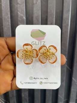 Crystal Flower Stud Earrings