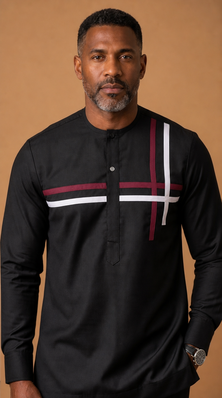 Chemise Africaine Noire M1 