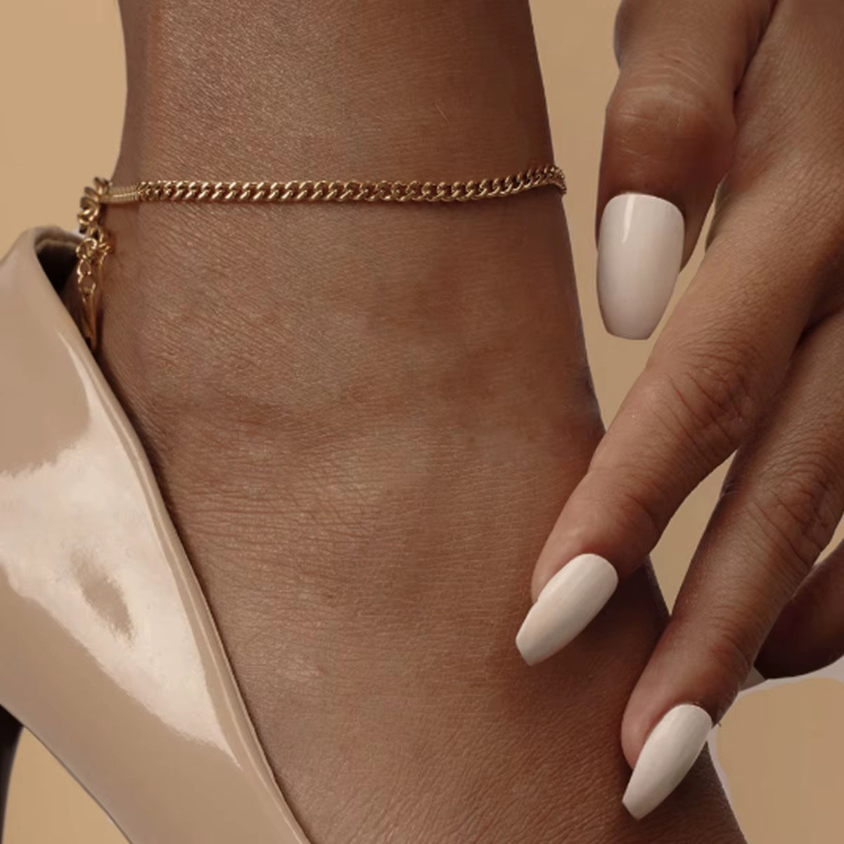 Stainless Steel Cuban Link Anklet_1