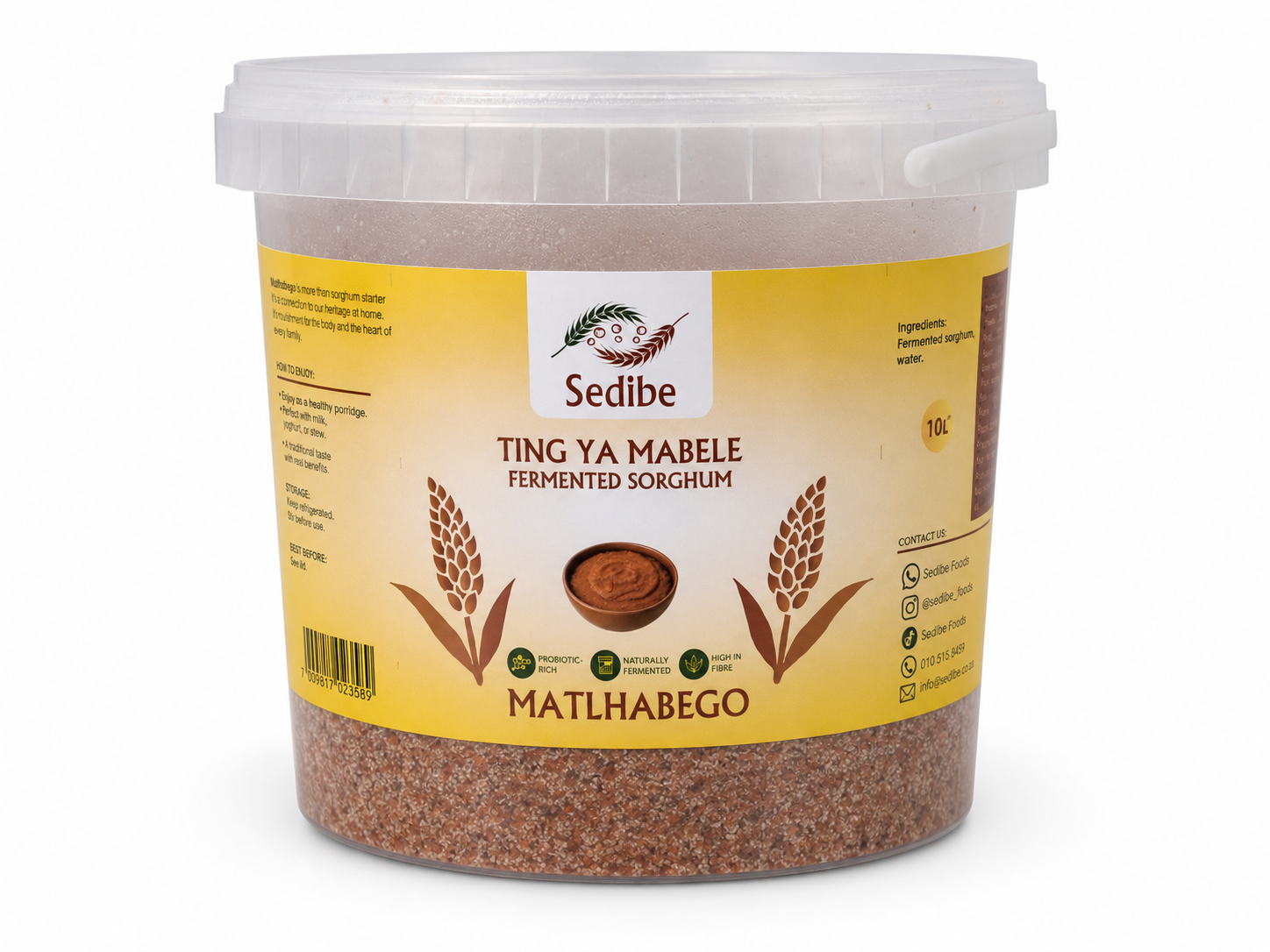Matlhabego (Fermented sorghum starter bucket) 10L_0