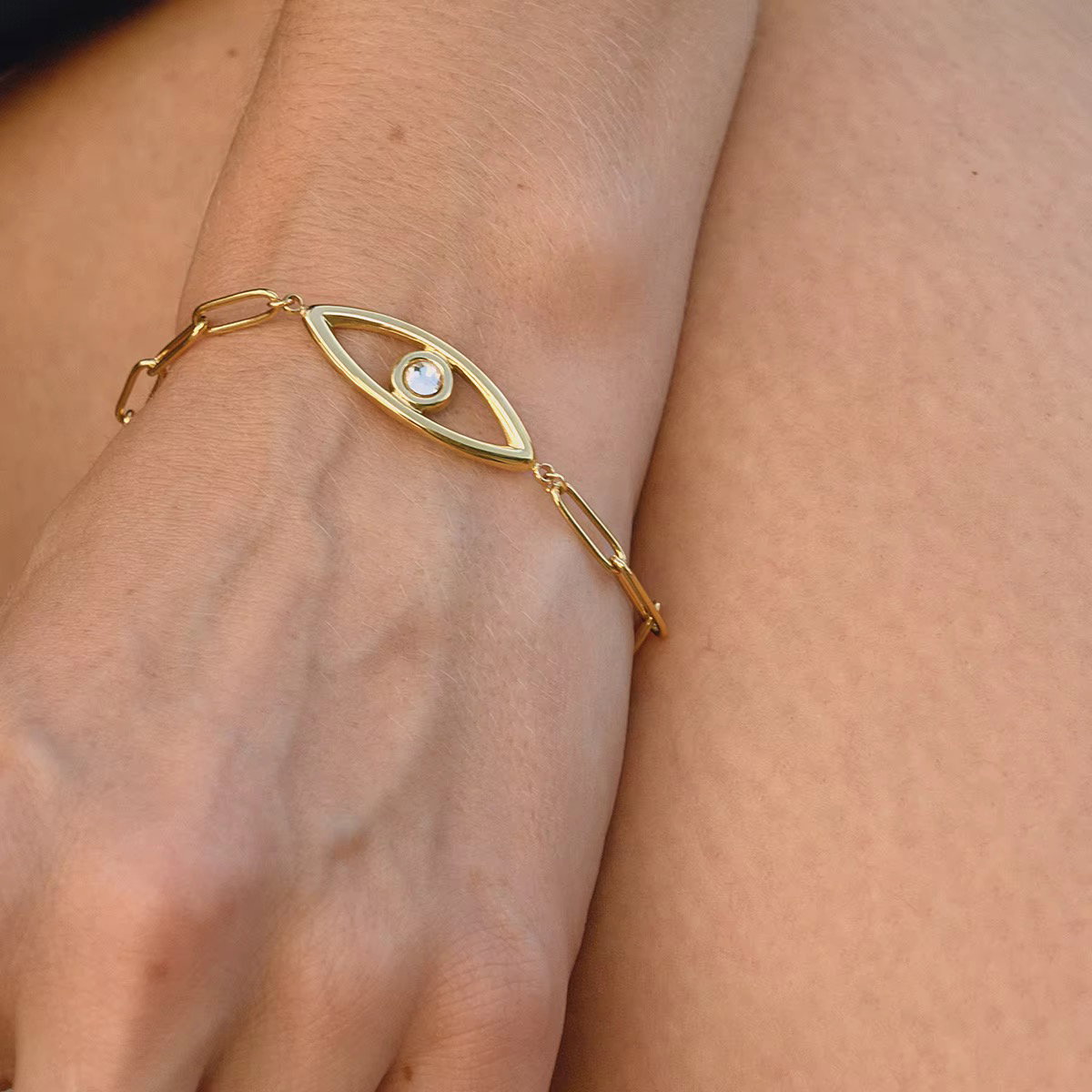 18K Gold Evil Eye Turquoise Bracelet_0