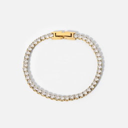 18K Gold Full Zircon Claw Bracelet