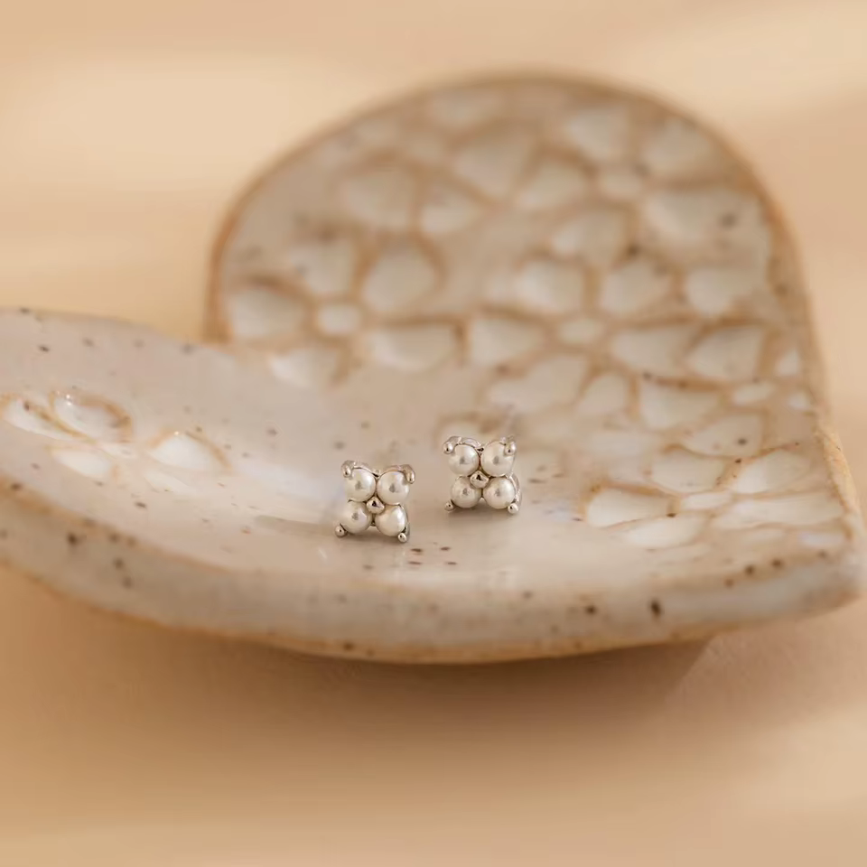 The Floral Stud in Silver_0