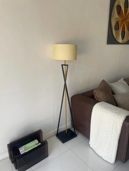 Metallic X lamp shade