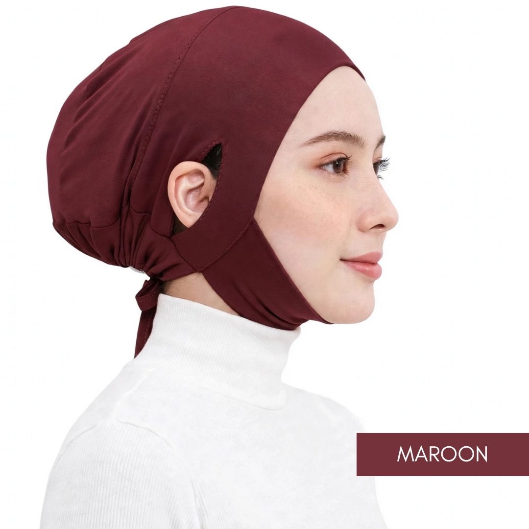 Inner Pro EarFit Berdagu Muslimah Exclusive - MAROON_0