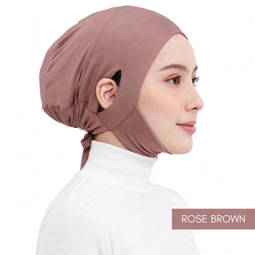 Inner Pro EarFit Berdagu Muslimah Exclusive - ROSE BROWN
