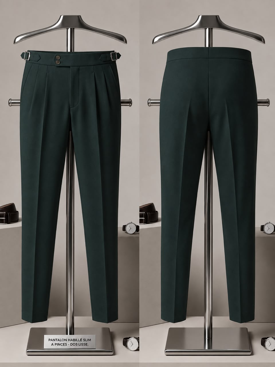 PANTALONS HOMME VERT 