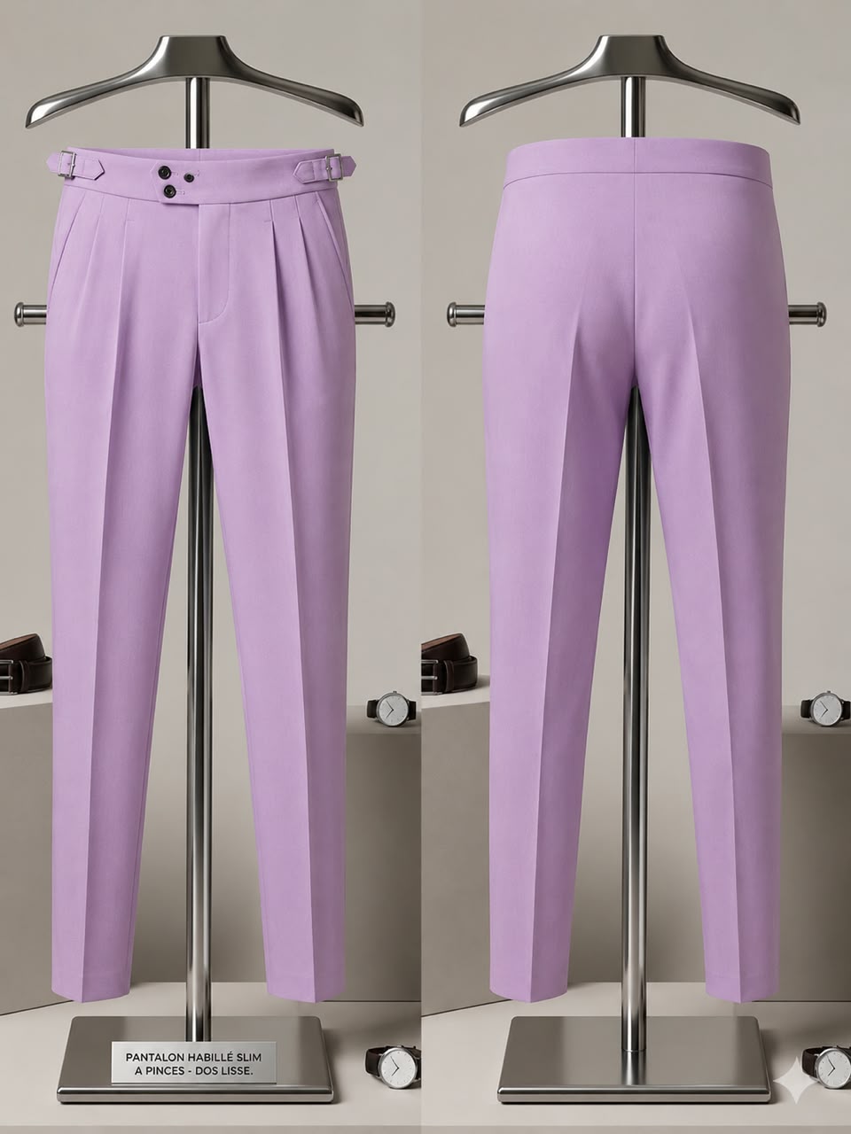 PANTALONS HOMME  VIOLET CLAIR 