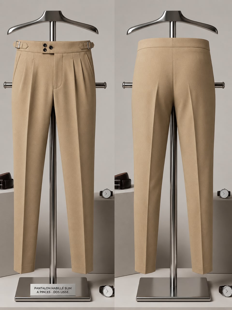 PANTALONS HOMME KAKI _0