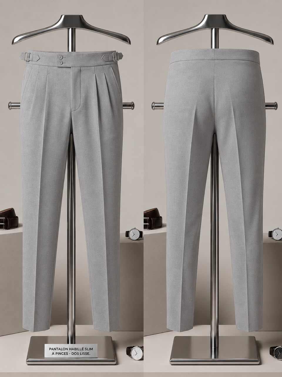 PANTALONS HOMME GRIS 