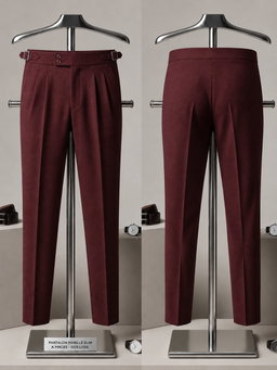 PANTALONS HOMME ROUGE BORDEAUX 