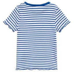 Minoti Girls Ribbed T-Shirt | White-Blue 
