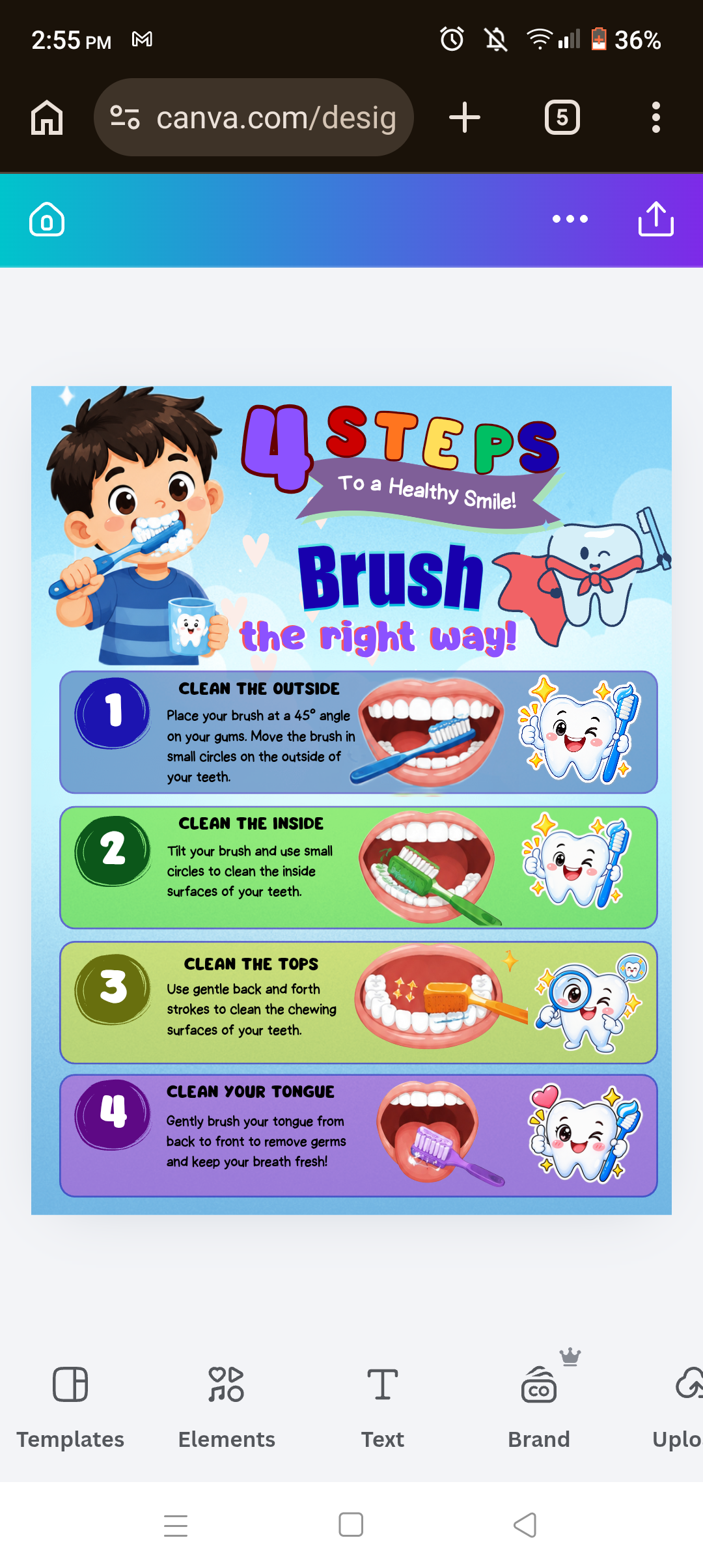 Brushing Poster for School