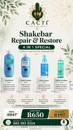 Shakebar Shampoo Conditioner Serum and Leave-In Spray