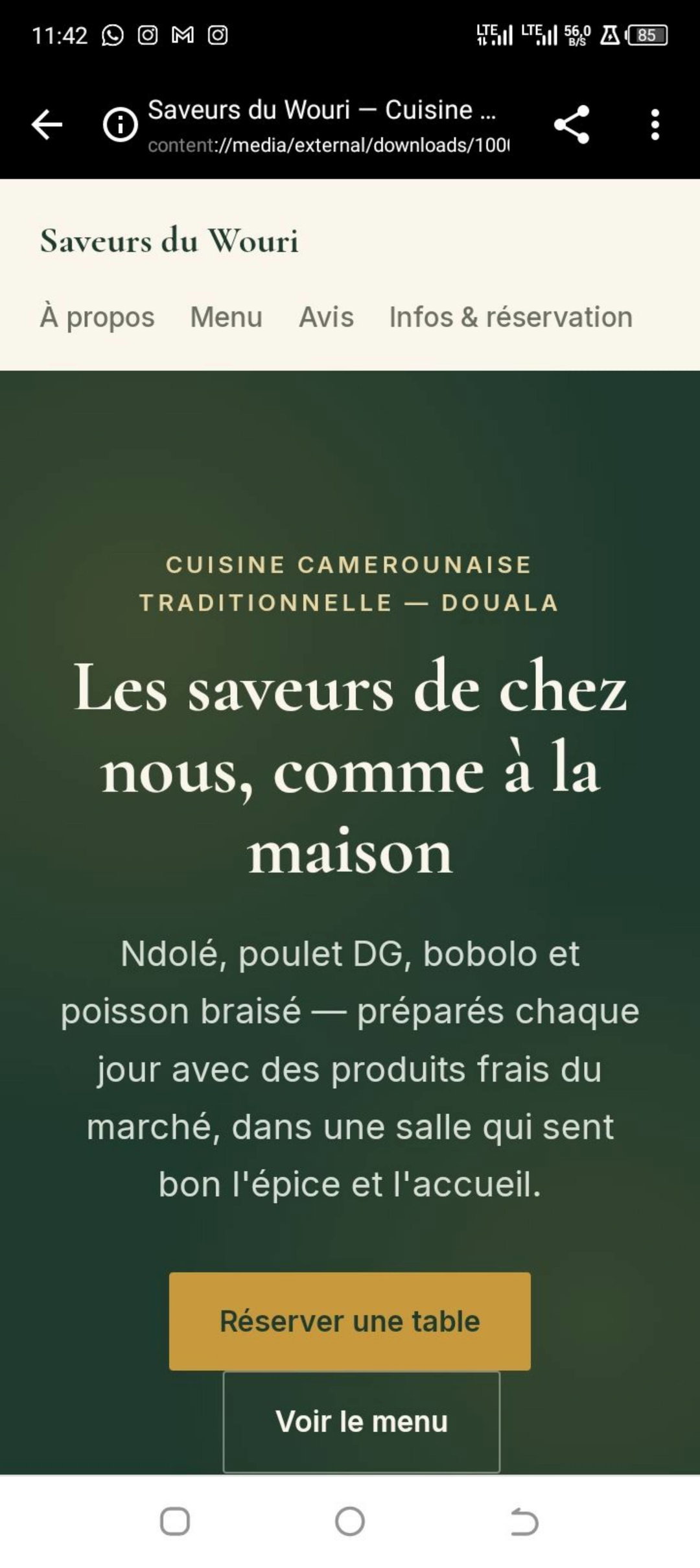 Site web vitrines