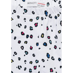 Minoti Girls Leggings | White Patterned 