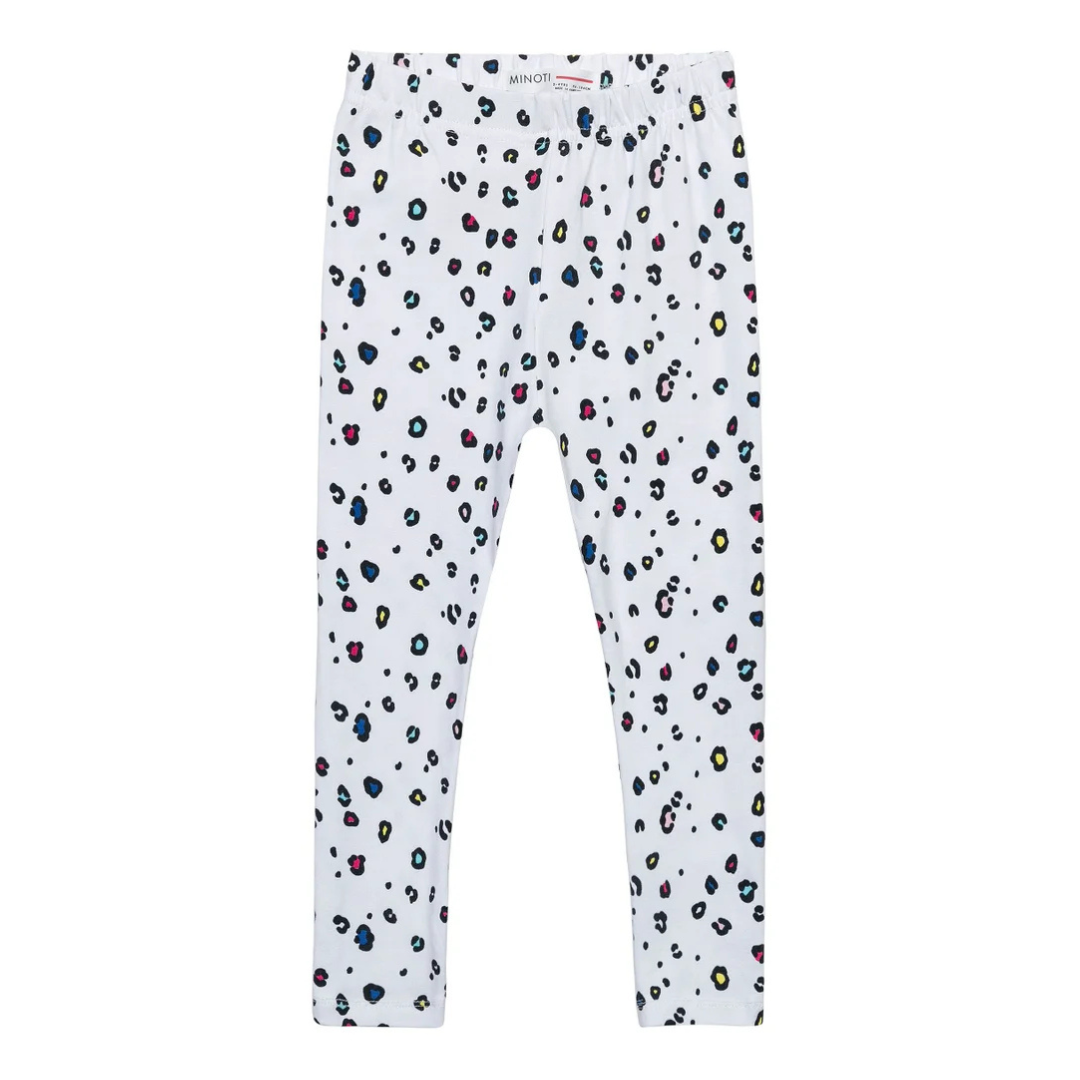 Minoti Girls Leggings | White Patterned _0
