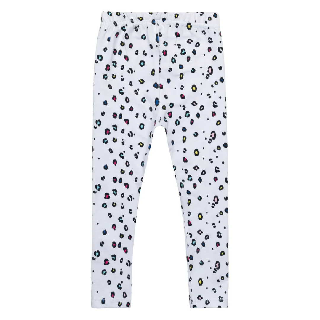 Minoti Girls Leggings | White Patterned _1