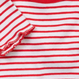 Minoti Girls T-Shirt | Ribbed | Red Striped