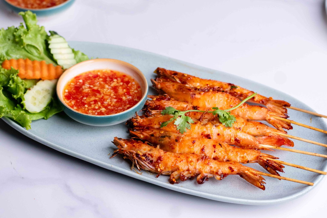 បង្គាស្រស់អាំងអំបិលម្ទេស