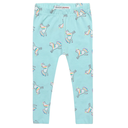 Minoti Girls Leggings | Blue Unicorn Print 