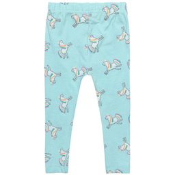 Minoti Girls Leggings | Blue Unicorn Print 