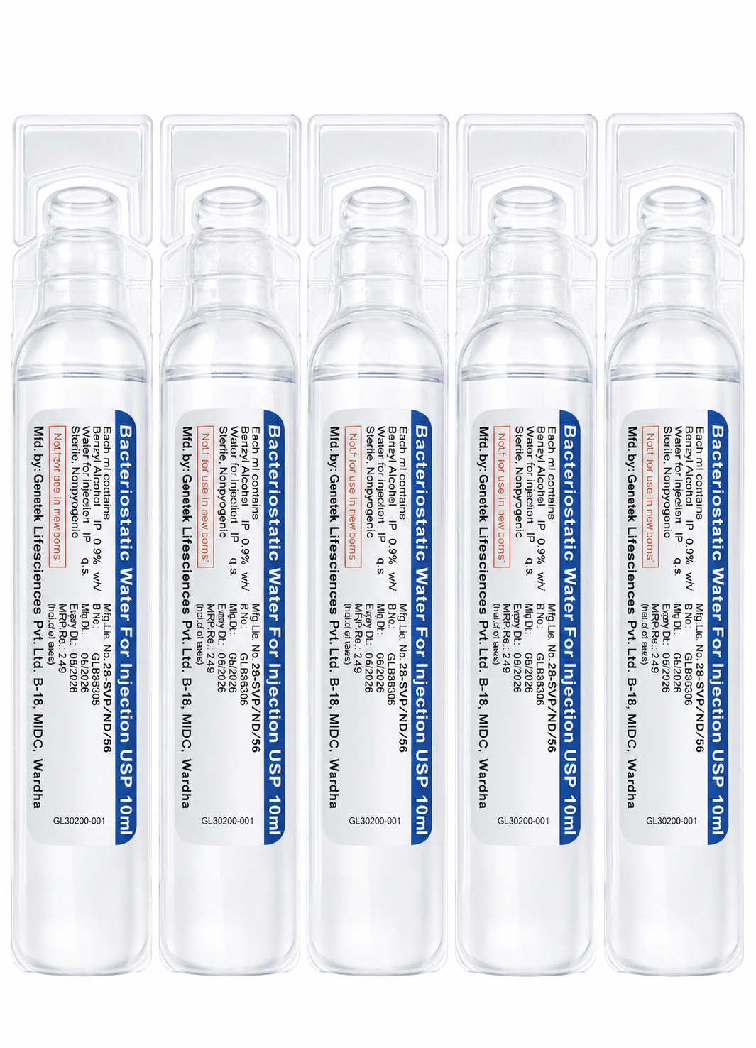 Pharmaceutical Grade Bacteriostatic Water - 10ml. _0