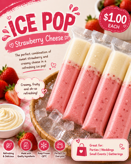 Ice Pop - Strawberry Cheese 