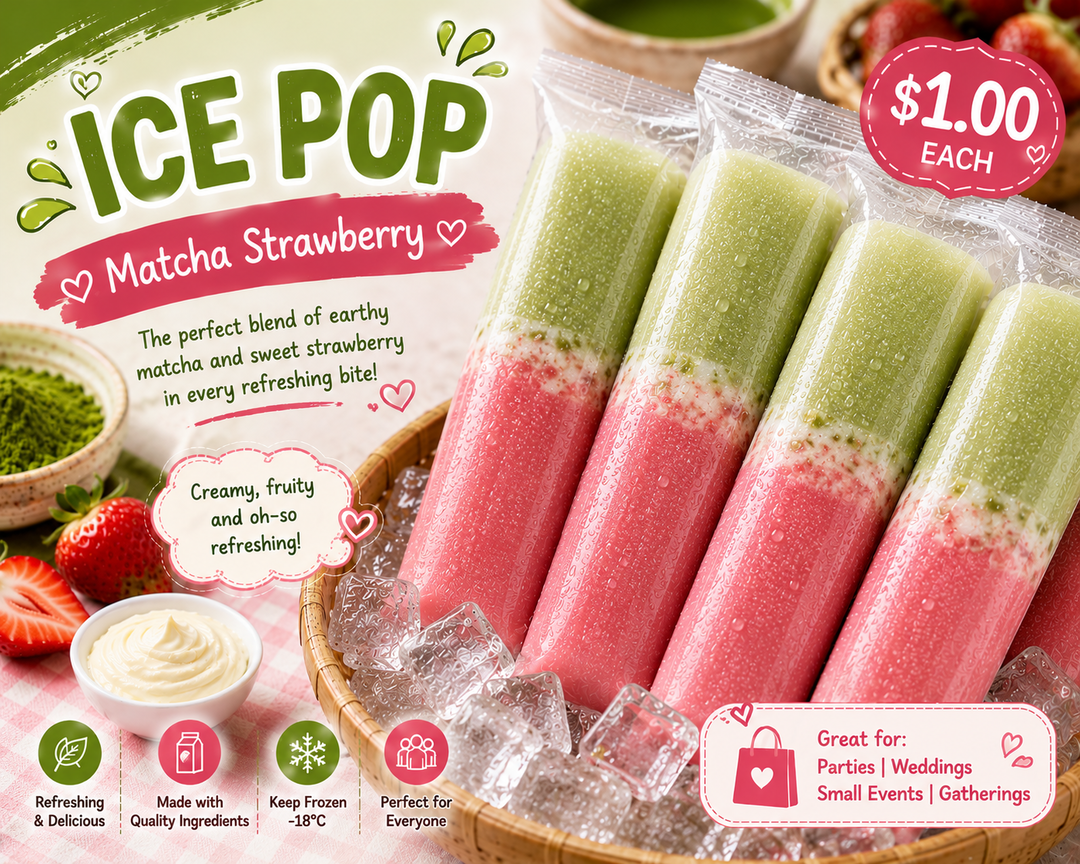 Ice Pop - Matcha Strawberry