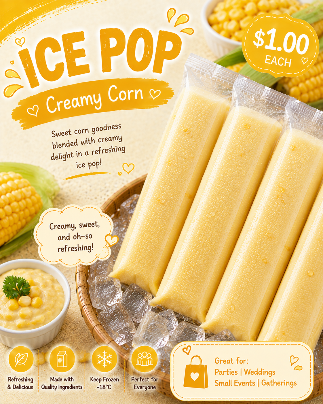 Ice pop - Creamy Corn