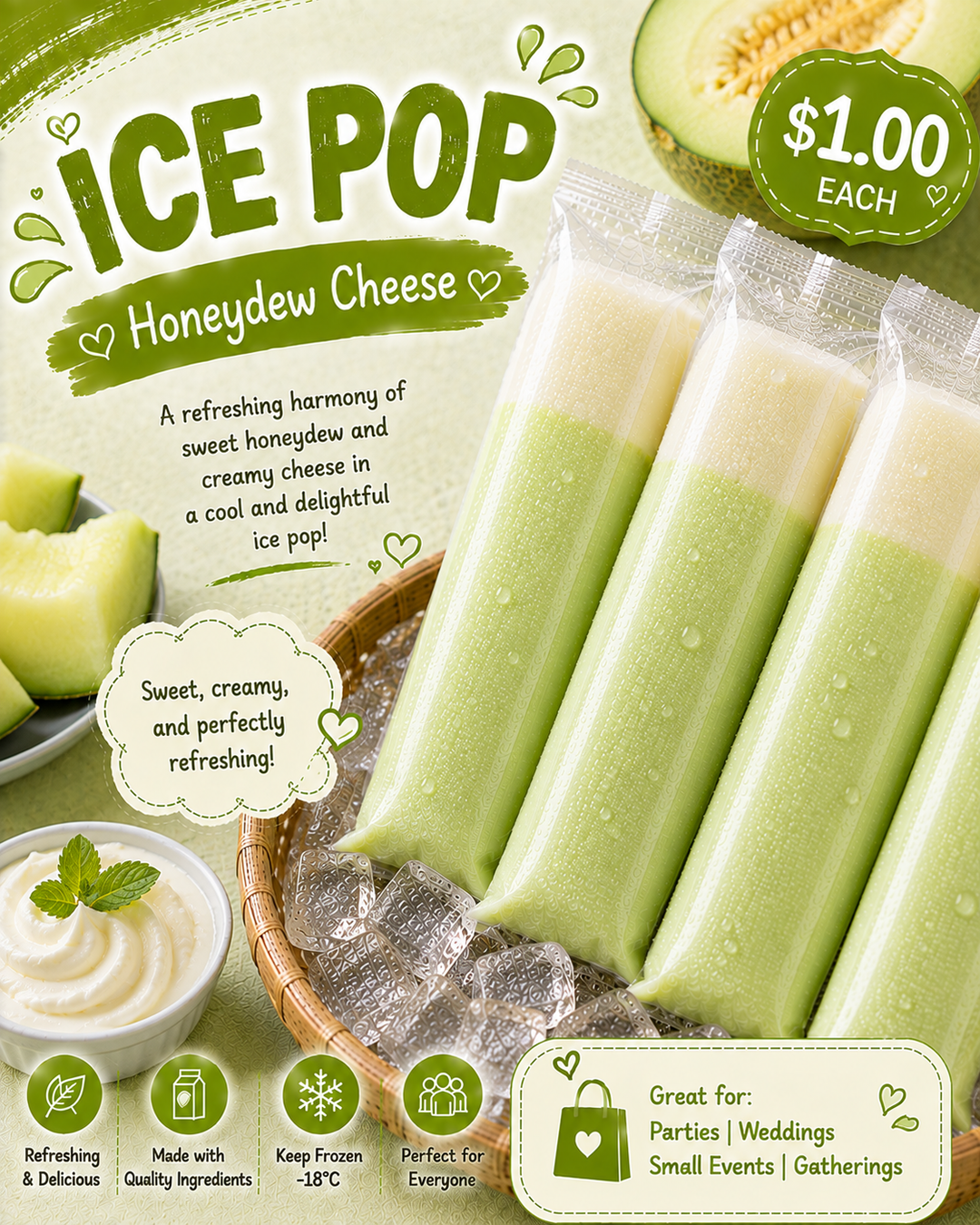 Ice Pop - Honeydew Cheese