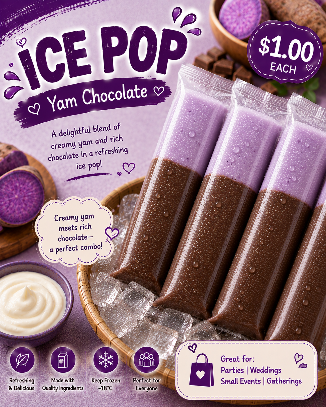 Ice Pop - Yam Chocolate 