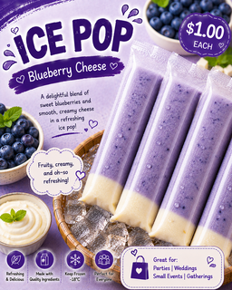 Ice Pop - Blueberry Cheese