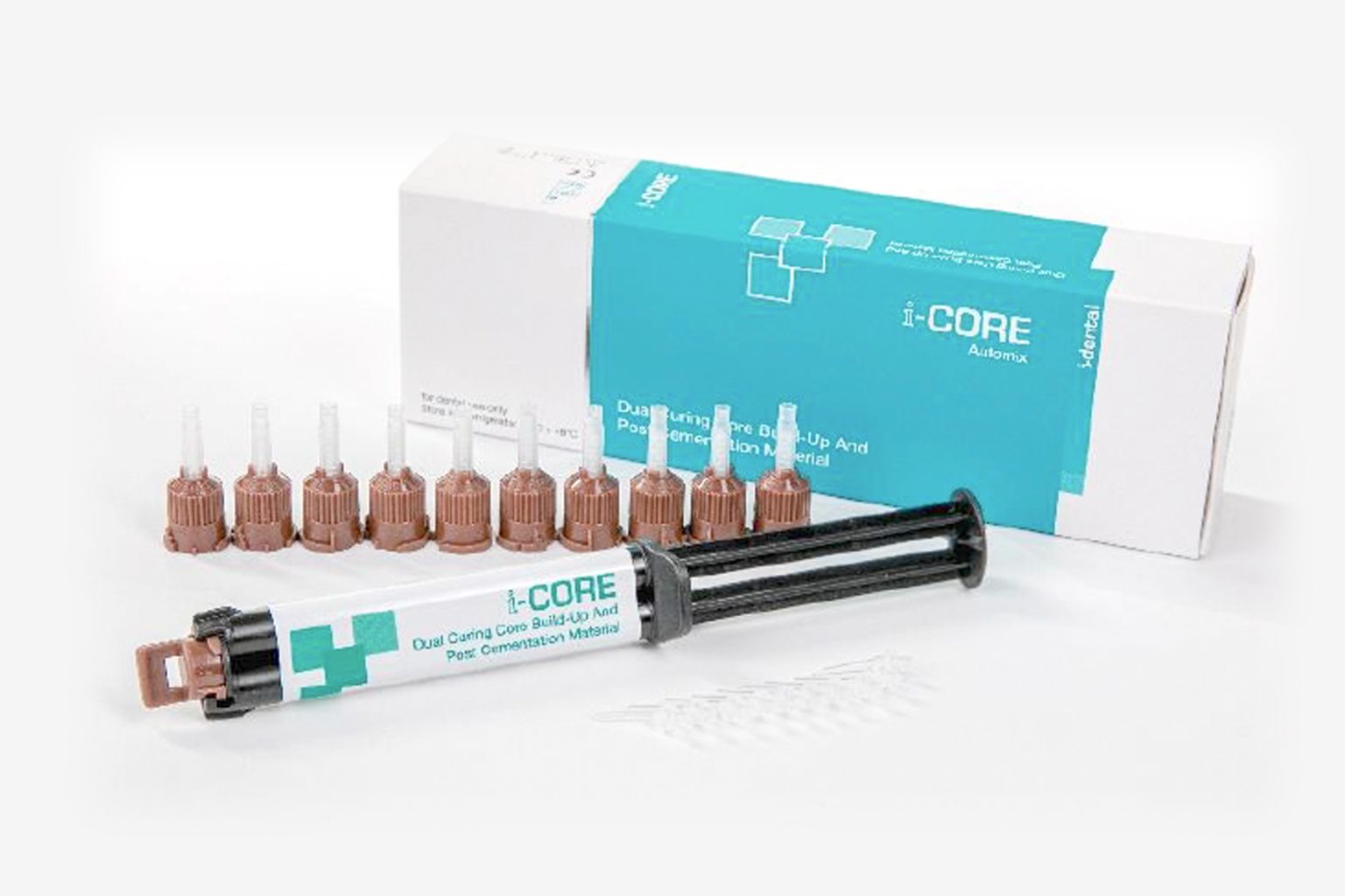 I-CORE 9g, 2x10 tips, 10tips (reconstrucción muñones y cementado de postes)_1