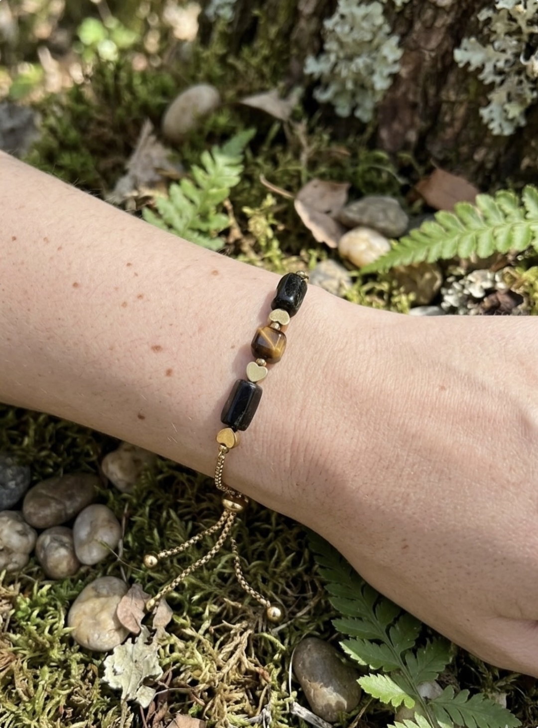 Tiger Eye & Black Tourmaline Bracelet 