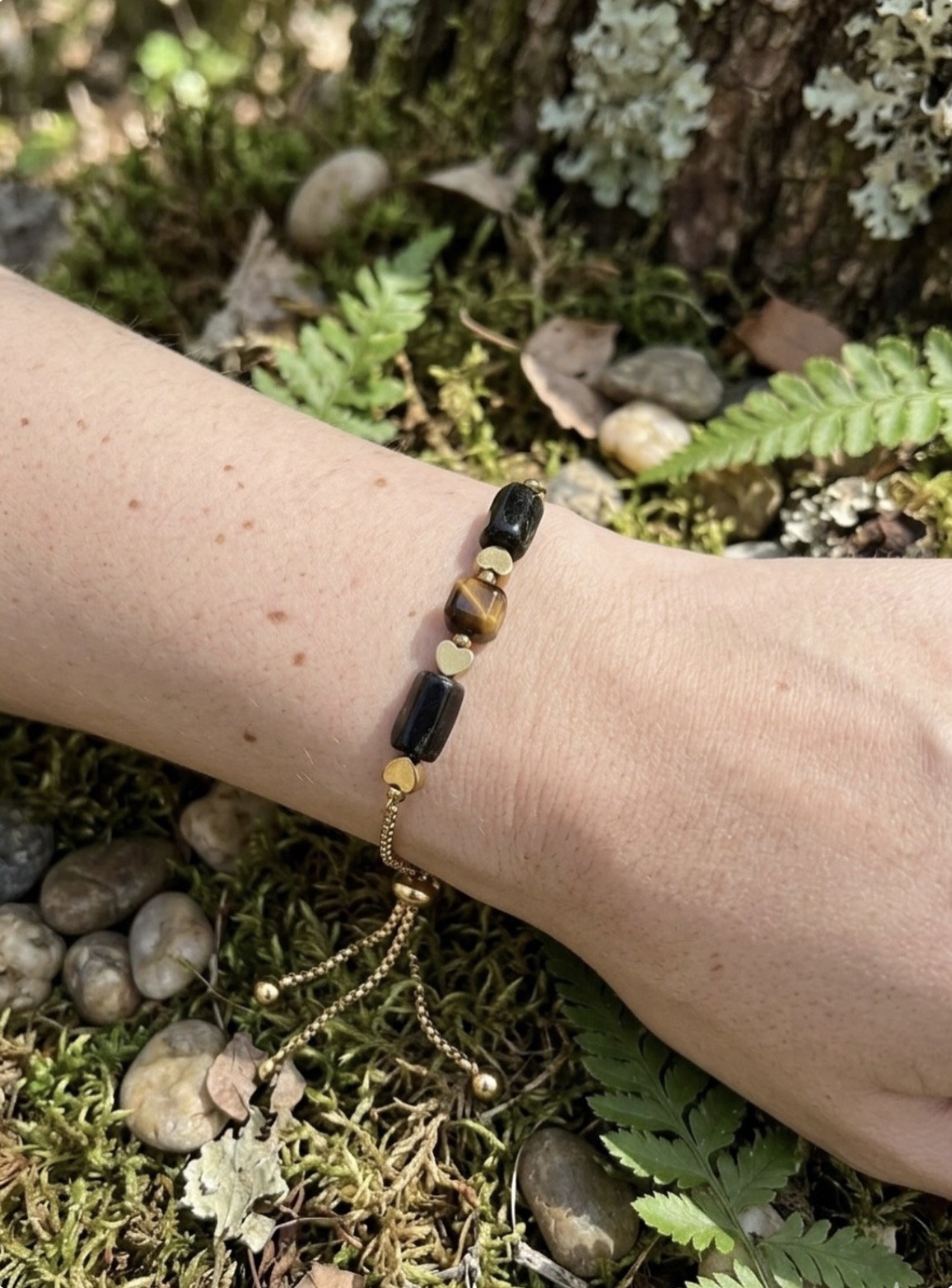 Tiger Eye & Black Tourmaline Bracelet _0