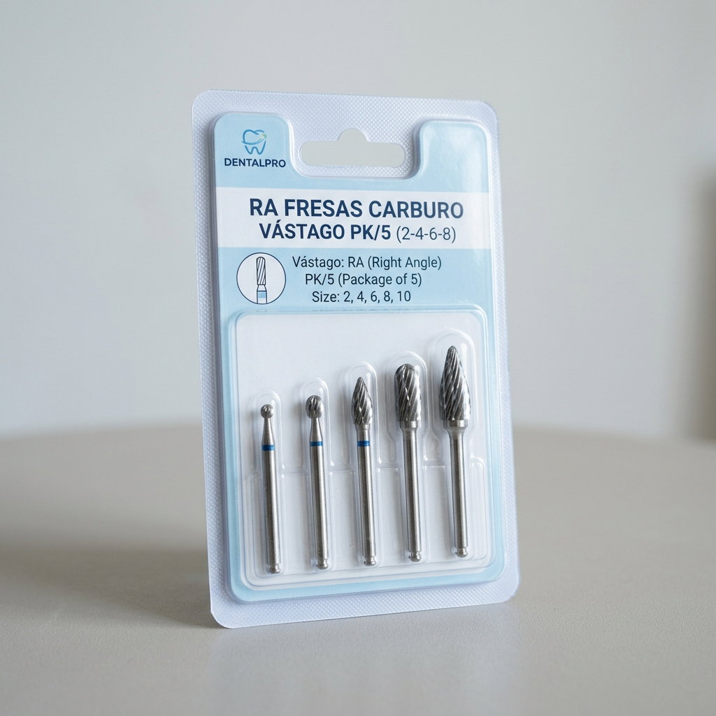 RA fresas carburo vastago pk/5 (2-4-6-8)