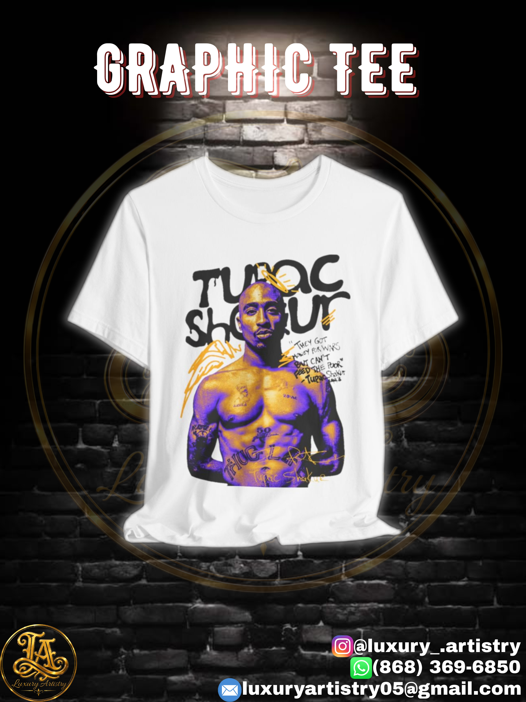 "TUPAC SHAKUR" Graphic Tee_0