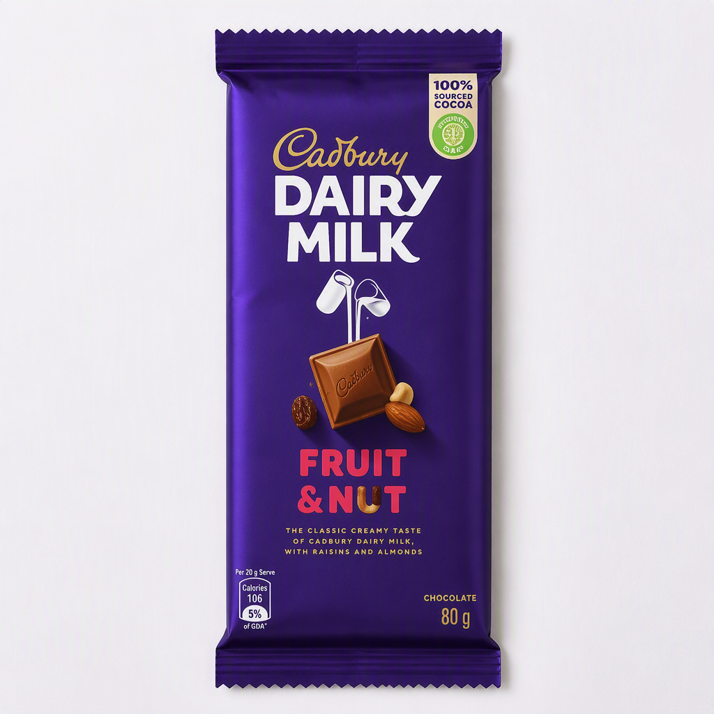 Cadbury Dairymilk Fruit+Nut 80G