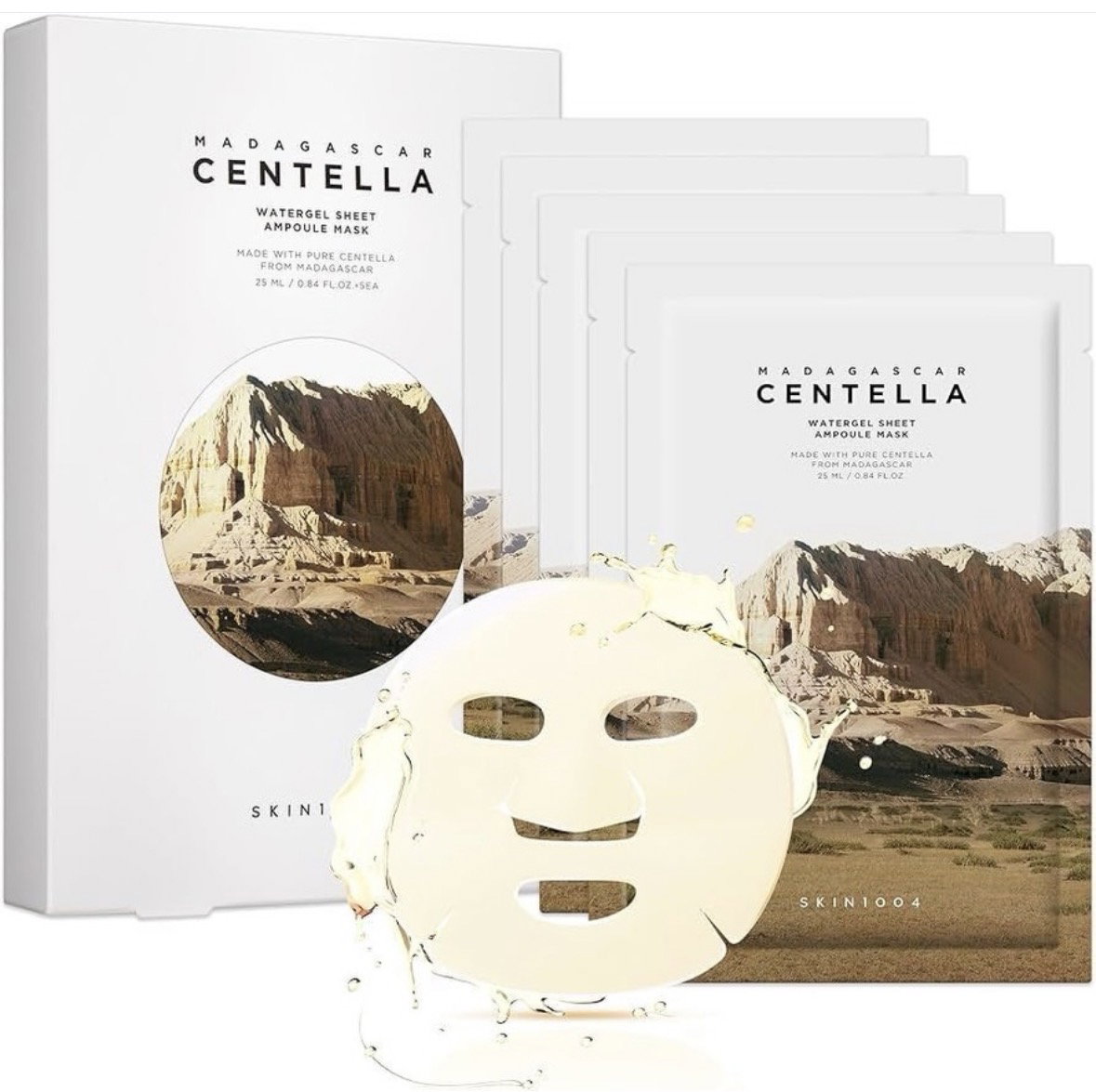  Madagascar Centella Watergel Sheet Ampoule Mask by SKIN1004 (Paquete de 5 mascarillas)_0