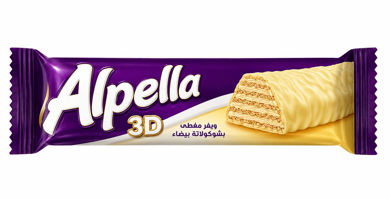 ويفر ألبيللا 3D بالشوكولاتة البيضاء