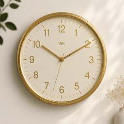 Goldish Wall Clock 15K