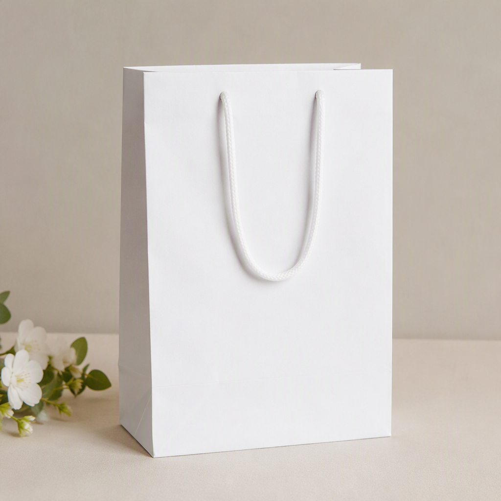 White Handle Gift Bag