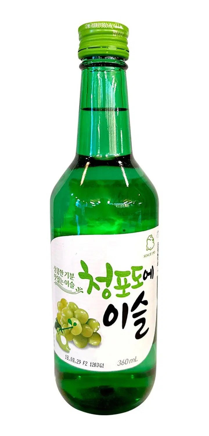 Soju Coreano Sabor Uva Verde Jinro de 360ml_0